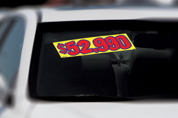 Windshield 3-Color - Pricer Sign