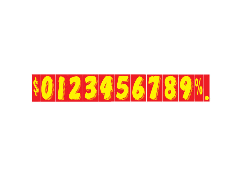 Windshield Super Size Adhesive Numbers - 11 1/2 inch