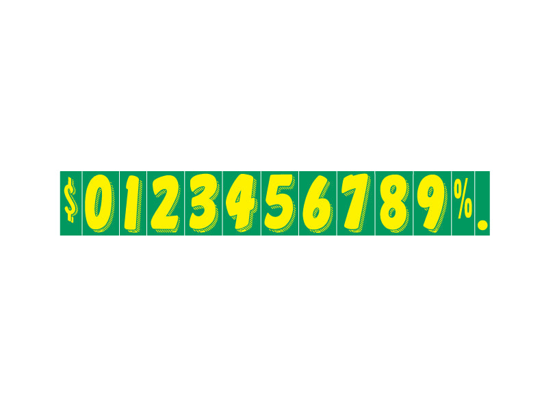 WINDSHIELD SUNBUSTER ADHESIVE NUMBERS - 7 1/2 INCH