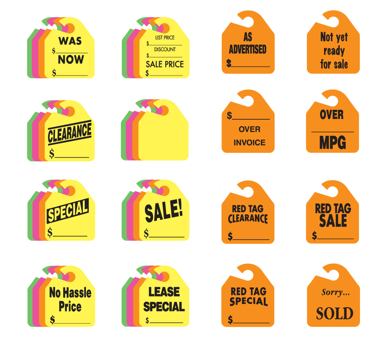 LARGE REARVIEW MIRROR TAGS