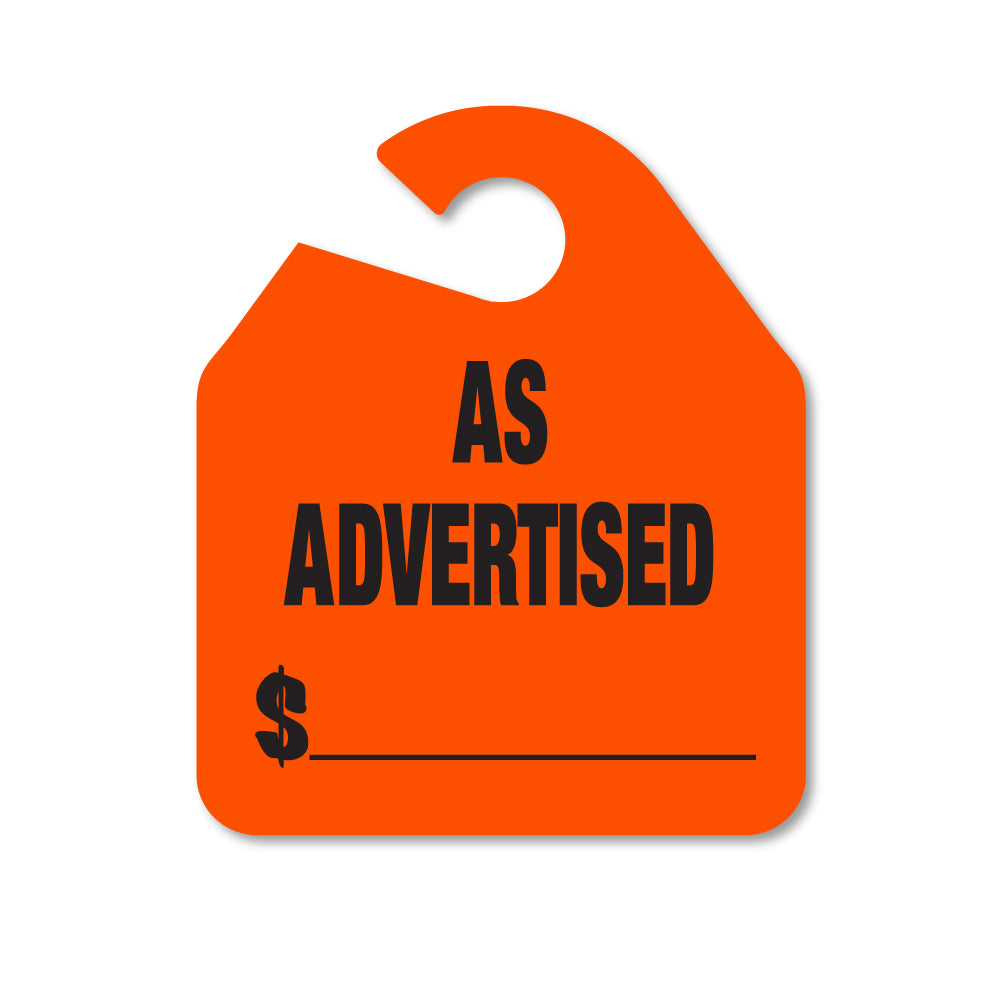 LARGE REARVIEW MIRROR TAGS