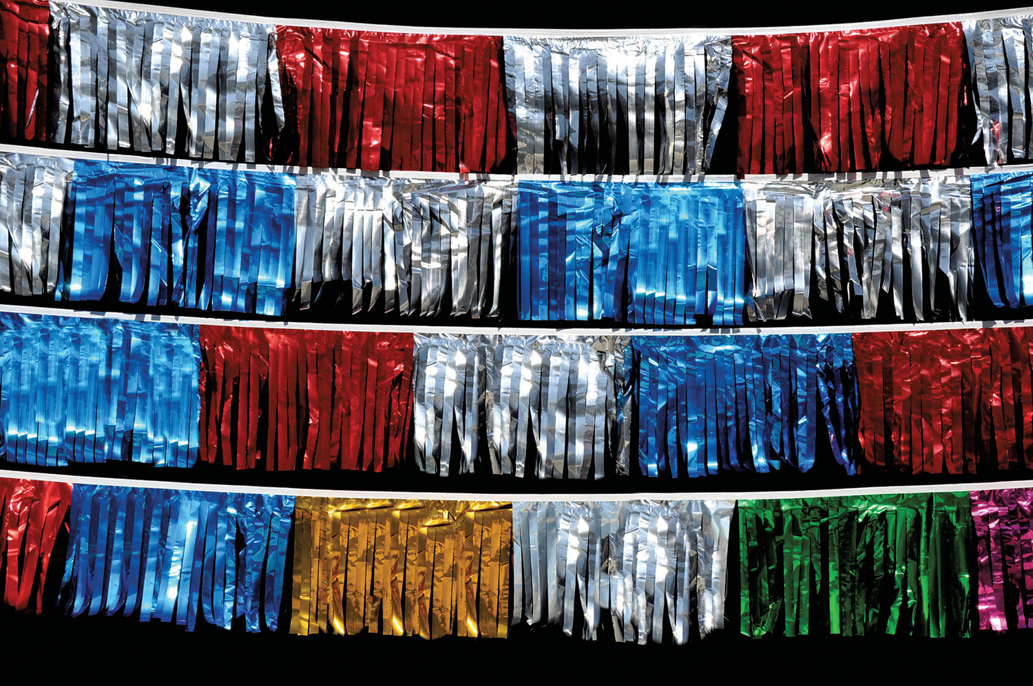 Metallic Antenna Fringe Flags