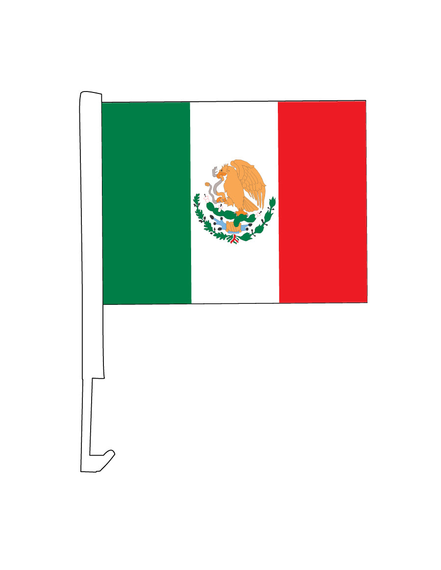 CLIP-ON CAR WINDOW FLAGS - MEXICO FLAG