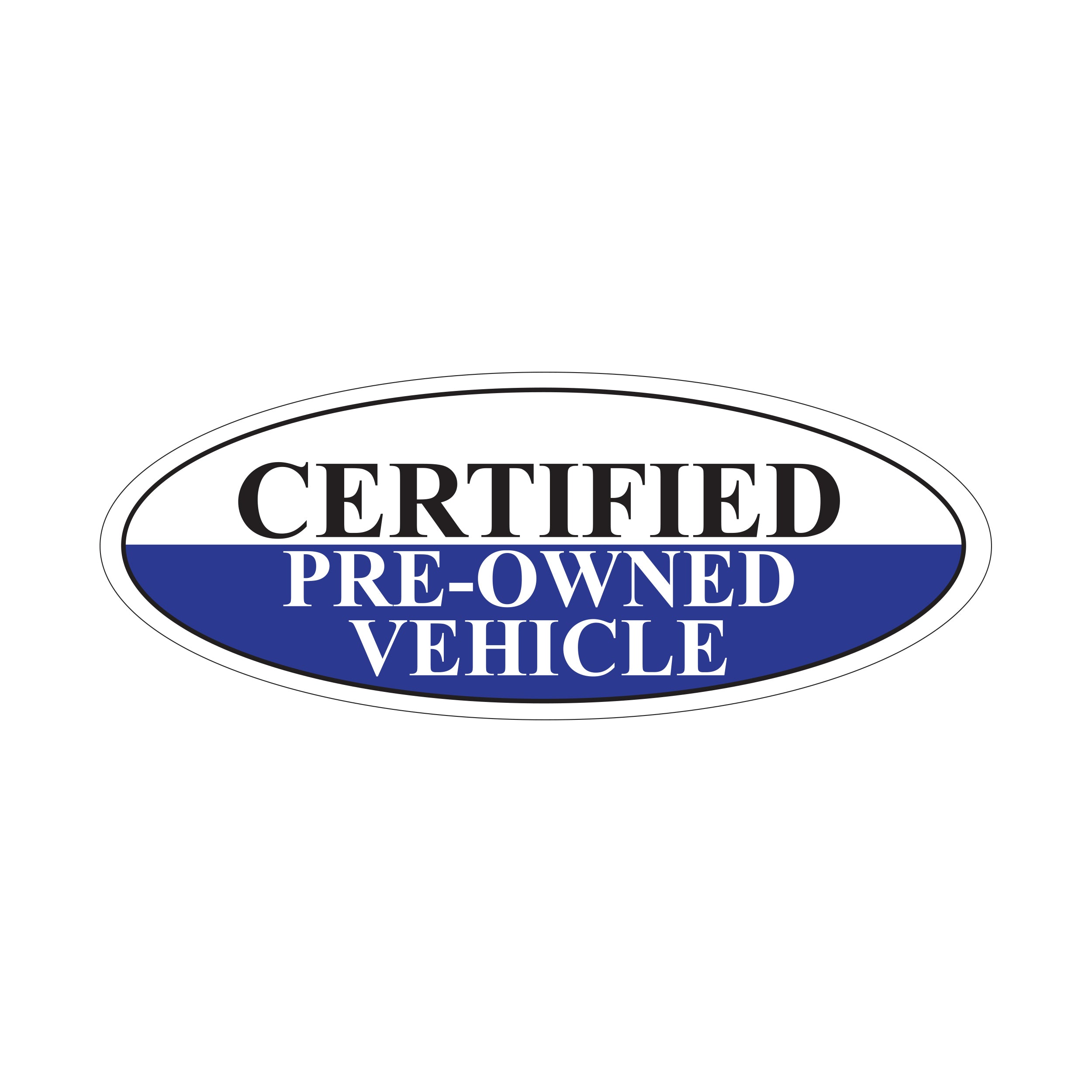 Windshield Certified Oval Signs