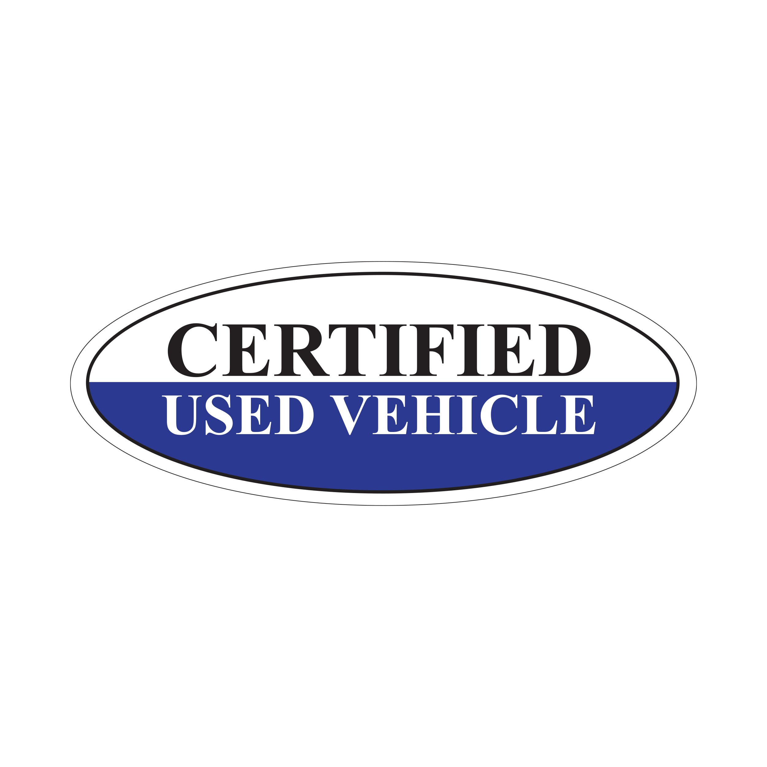 Windshield Certified Oval Signs