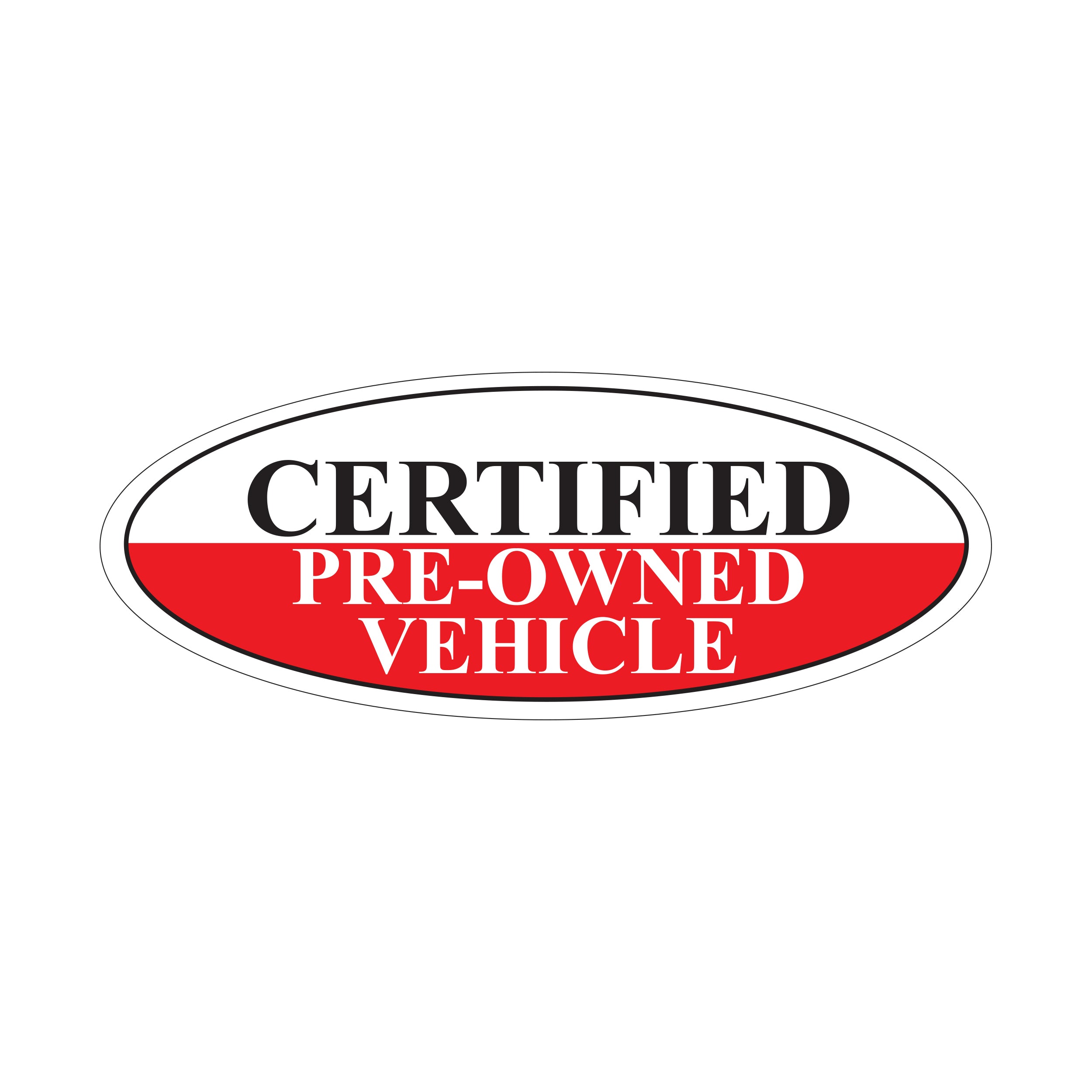 Windshield Certified Oval Signs