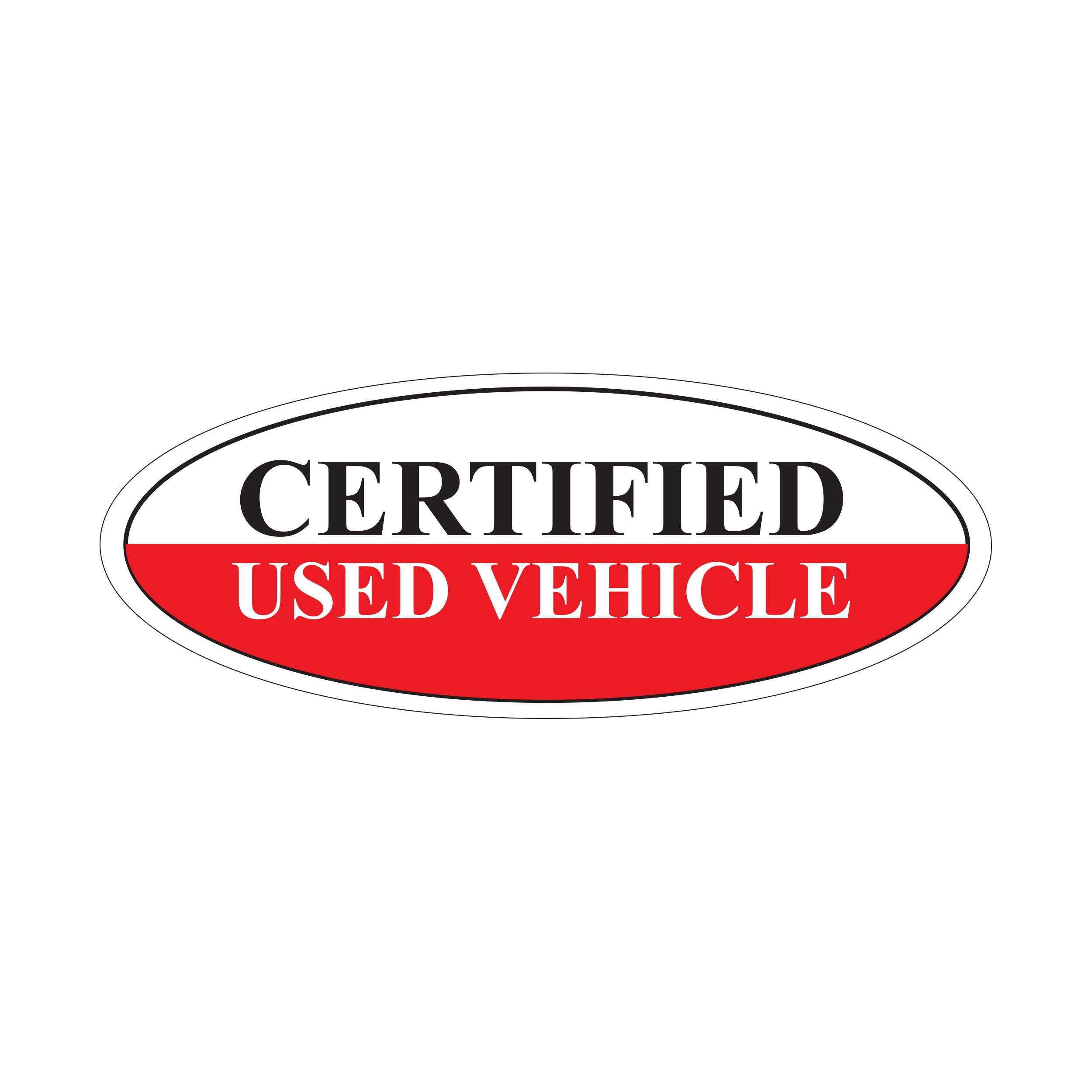 Windshield Certified Oval Signs