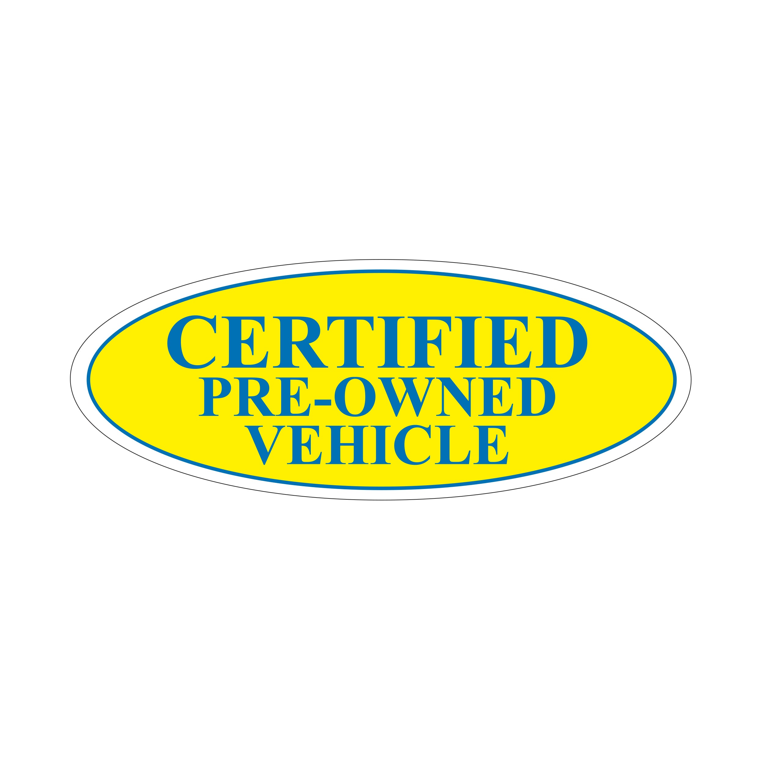 Windshield Certified Oval Signs