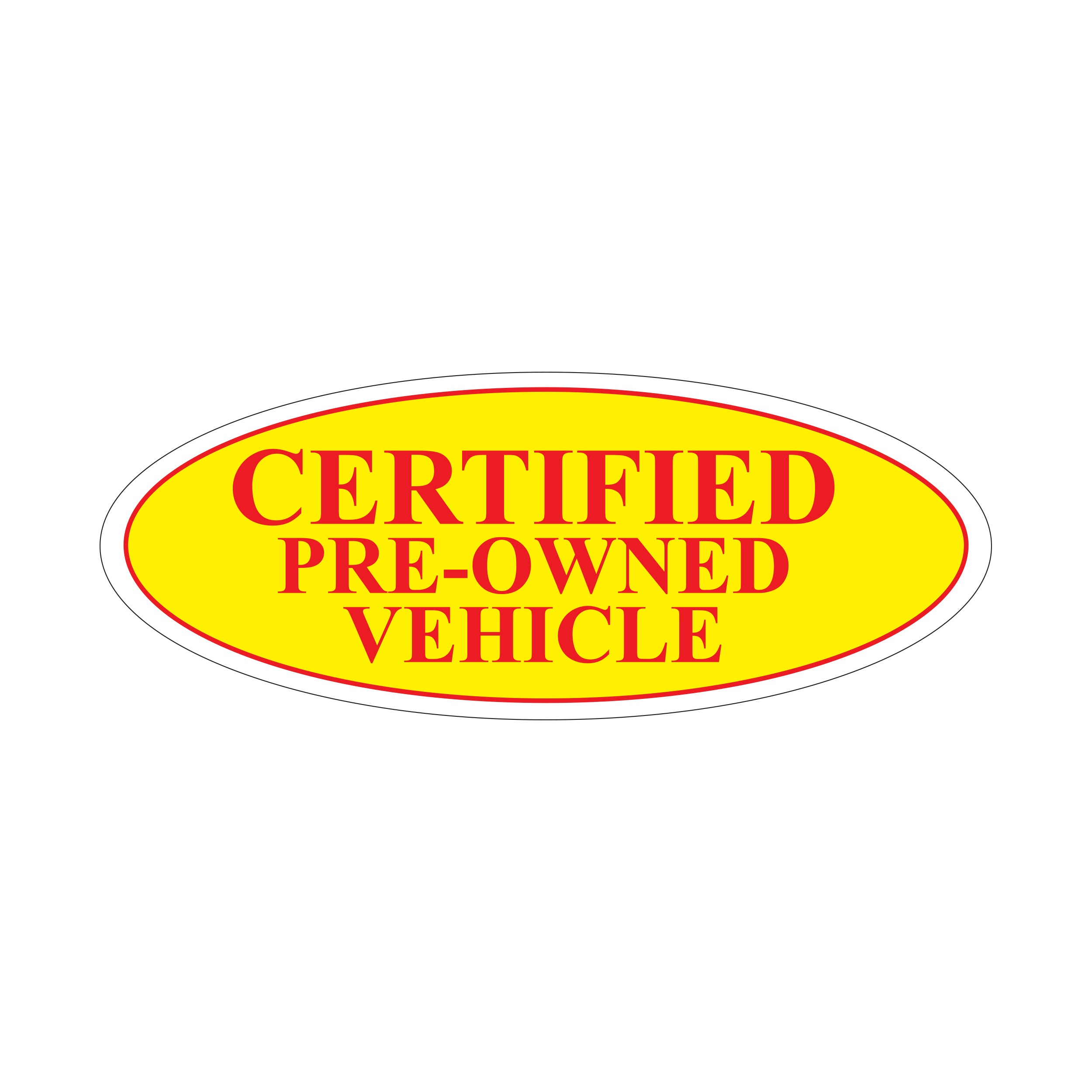Windshield Certified Oval Signs