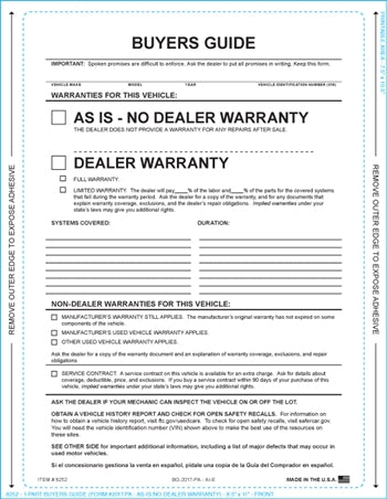 BUYERS GUIDES - 1 PART - PRESSURE SENSITIVE