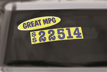 WINDSHIELD MID-SIZE NON-FADE NUMBERS - 5 1/2 INCH