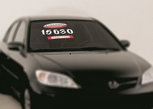 WINDSHIELD NUMBERS - WHITE SIGN PAINTER