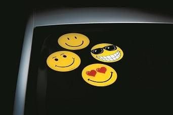 Windshield Happy Face Decals - With Eyebrows