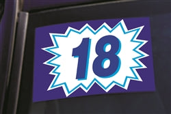 WINDSHIELD BLUE EXPLOSION - YEAR MODEL SIGNS