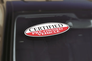 Windshield Certified Oval Signs