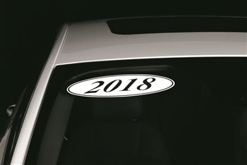 WINDSHIELD E-Z OVAL YEAR MODEL SIGNS RED & YELLOW