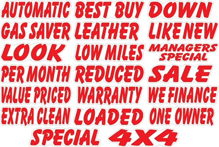 Windshield Die Cut Slogans