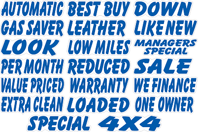 Windshield Die Cut Slogans