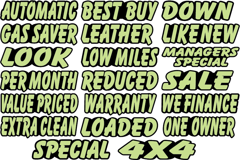 Windshield Die Cut Slogans