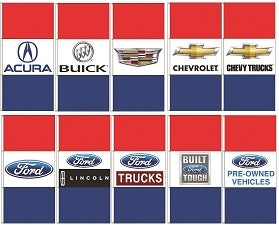 Horizontal Dealer Drape Flags - Single Face