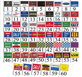 CLIP-ON CAR WINDOW FLAGS