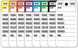 E-Z Color Stripe Key Tags