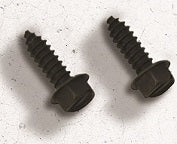 License Plate Screws & Bolts - Black Hex Head Screws