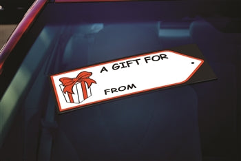 Windshield Gift Tag Decals