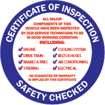 FACE ADHESIVE INSPECTION STICKER