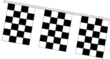 CHECKERED RACING FLAGS - 60 FT STRING