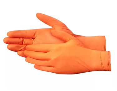 Orange Nitrile Gloves